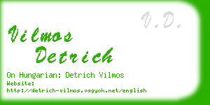 vilmos detrich business card